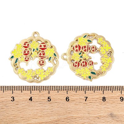 Rack Plating Alloy Pendants FIND-M020-06G-02-1