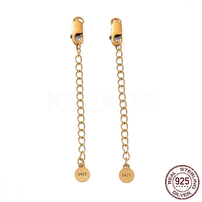 925 Sterling Silver Chain Extenders STER-D036-35AG-1