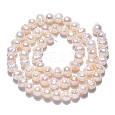 Grade AB Natural Cultured Freshwater Pearl Beads Strands PEAR-N013-05G-1