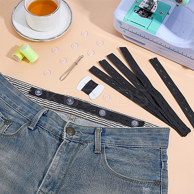 3 Sets DIY Sewing Polyester & PE & Iron Waist Button Kits DIY-PH0030-96A-1