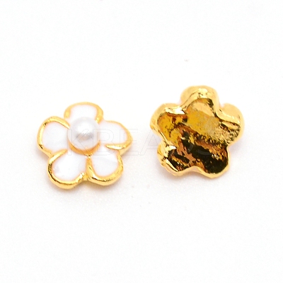 Alloy Enamel Cabochons MRMJ-WH0068-63G-02-1