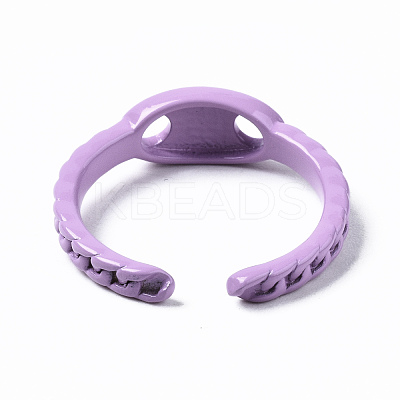 Spray Painted Brass Cuff Rings RJEW-S044-150-1