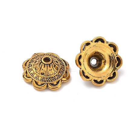 Tibetan Style Alloy Bead Caps TIBE-P003-81A-AG-1