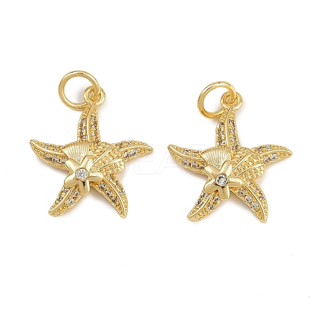Brass Micro Pave Cubic Zirconia Pendants KK-C114-27B-G-1