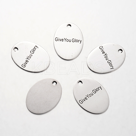 Non-Tarnish Spray Painted 201 Stainless Steel Pendants LS-STAS-I048-L01-1