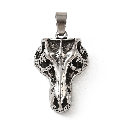 304 Stainless Steel Pendants STAS-F363-01B-AS-1