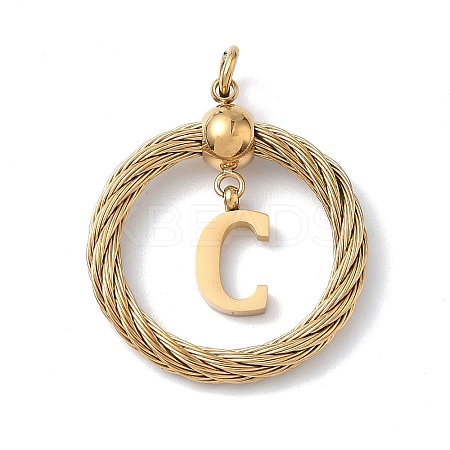 304 Stainless Steel Pendants STAS-D154-01C-G-1