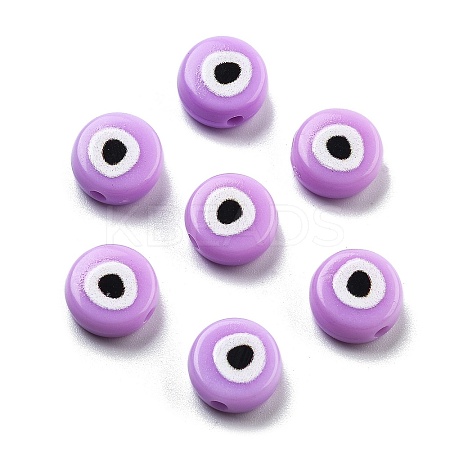 Opaque Printed Acrylic Beads OACR-G038-04H-1