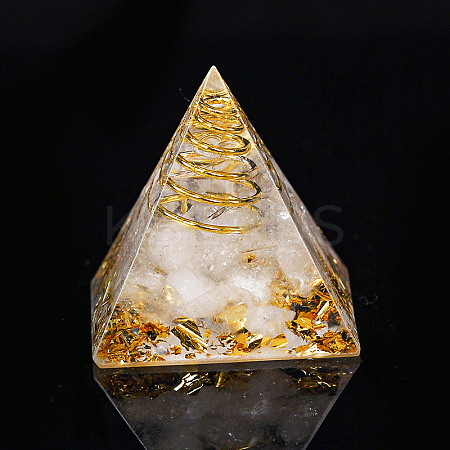 Orgonite Pyramid Resin Display Decorations X-G-PW0005-05A-1