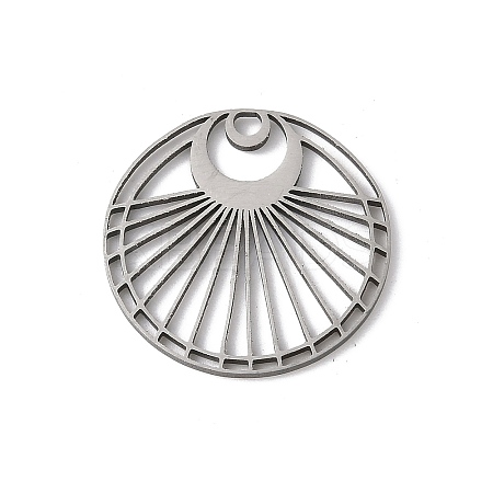 201 Stainless Steel Filigree Pendants STAS-K298-06P-1-1