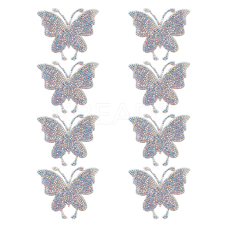 8Pcs Rhinestone Hot Melt Adhesive On The Back Appliques DIY-GO0001-87-1