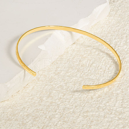 European & American Style 304 Stainless Steel Plain Bangles UM3618-2-1