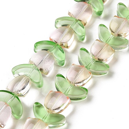 Transparent Glass Beads Strands X-LAMP-H061-02A-1