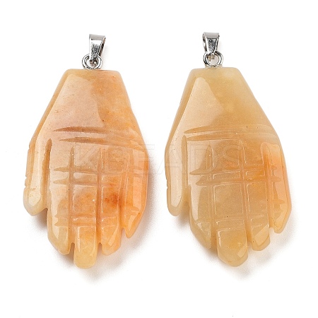 Natural Topaz Jade Carved Pendants G-K369-01P-02-1