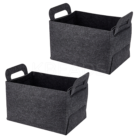Foldable Felt Basket Storage Box AJEW-WH0347-17B-1
