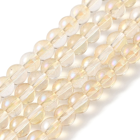 Transparent Electroplate Glass Beads Strands GLAA-T032-T4mm-C11-1