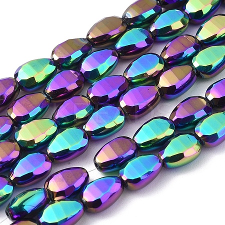 Electroplate Glass Beads Strands EGLA-G036-A-FP01-1