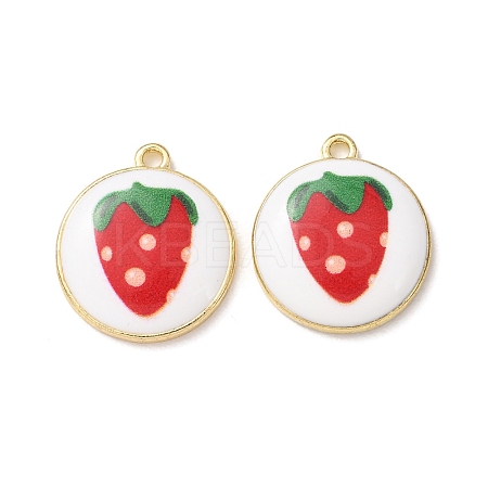 Plating Eco-Friendly Printed Alloy Pendants AL-CBAE25B-01D-G-1