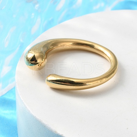 Ion Plating(IP) 304 Stainless Steel Cuff Rings RJEW-R133-011G-1