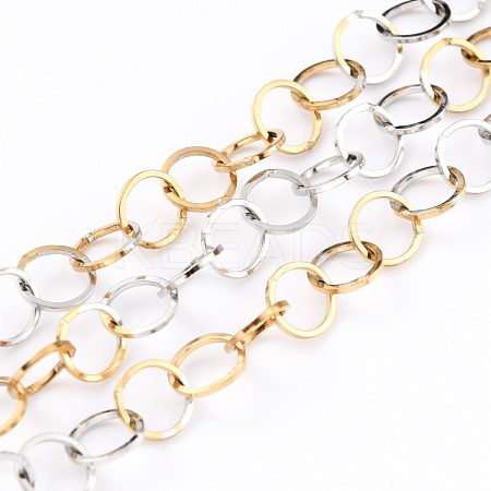 Two Tone 304 Stainless Steel Rolo Chains CHS-B001-03-A-1