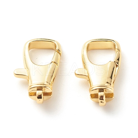 Eco-Friendly Brass Lobster Claw Clasps KK-G405-06G-RS-1