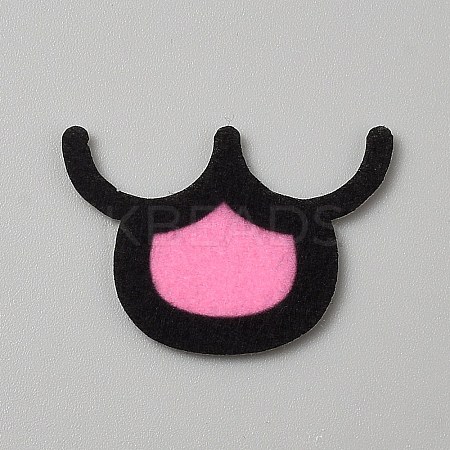 Felt Craft Doll Mouth DOLL-WH0007-18E-1