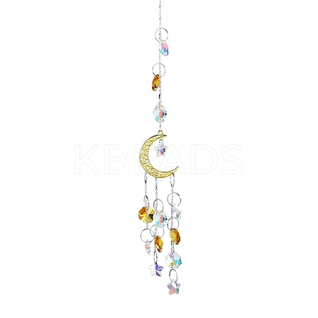 Glass Pendant Decorations DJEW-PW0012-003A-1