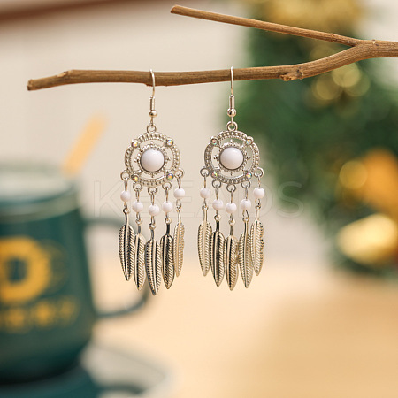 Alloy Resin Dangle Earrings FS-WG73BC7-08-1