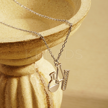 Stylish 304 Stainless Steel Pendant Necklace for Women's Daily Wear WL4193-2-1