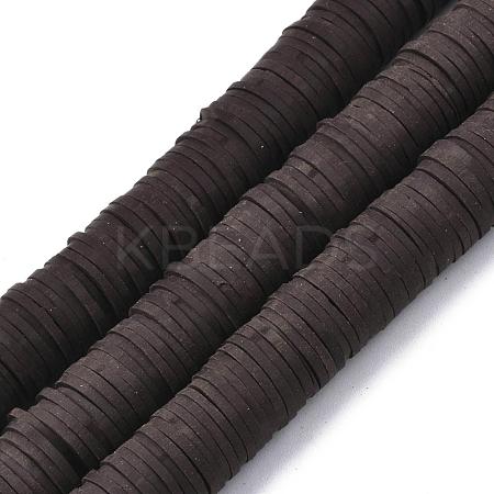 Flat Round Handmade Polymer Clay Beads CLAY-R067-12mm-38-1