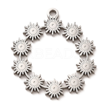 Non-Tarnish 304 Stainless Steel Pendants STAS-E199-06P-1