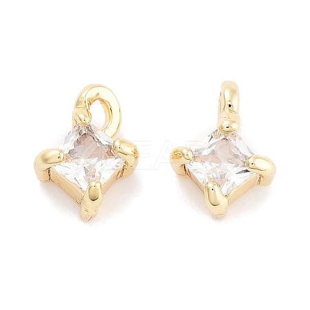 Brass with Cubic Zirconia Pendants KK-P271-41G-A-1