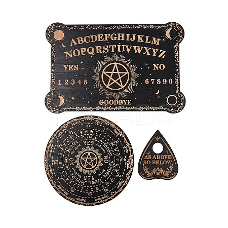 3Pcs 3 Styles Wood Pendulum Board WICR-L001-01E-1