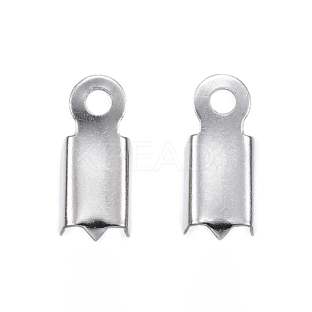 Tarnish Resistant 304 Stainless Steel Folding Crimp Ends LS-STAS-F040-45-P-1