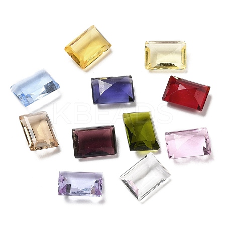 Pointed Back Glass Rhinestone Cabochons GLAA-B012-35-1