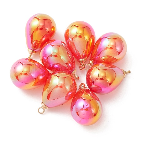 8Pcs UV Plating Acrylic Pendants FIND-YW0002-04E-1