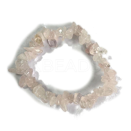 Natural Rose Quartz Stretch Bracelets PW-WG56138-33-1