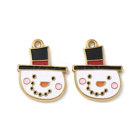 304 Stainless Steel Enamel Pendants STAS-L300-012G-14-1