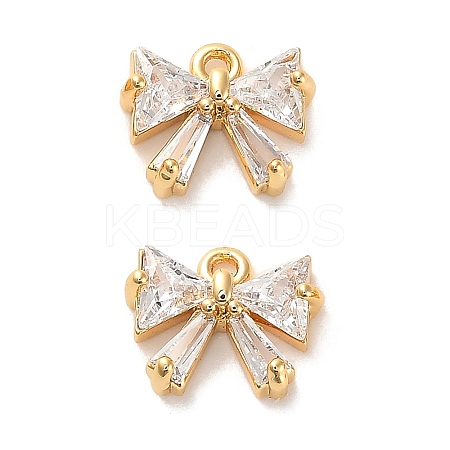 Brass Cubic Zirconia Charms X1-KK-D300-08G-1