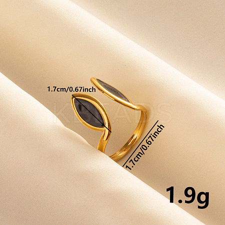 Stylish Horse Eye Enamel Open Cuff Ring VB0561-3-1