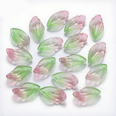 Two Tone Spray Painted Glass Pendants GLAA-T016-11E-1