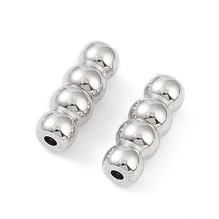 Anti-Tarnish Rhodium Plated 925 Sterling Silver Screw Clasps LS-STER-K173-04P-1