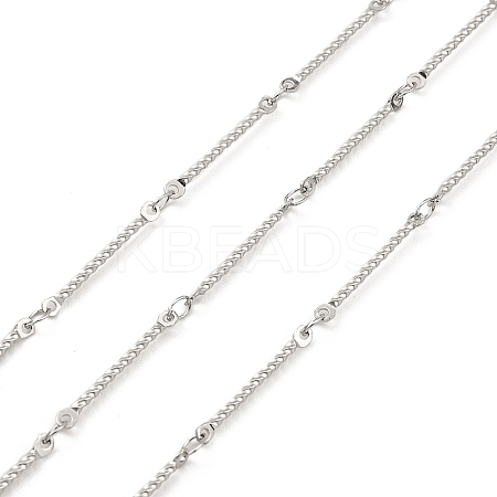 Tarnish Resistant 304 Stainless Steel Twist Link Chains CHS-G025-16P-1