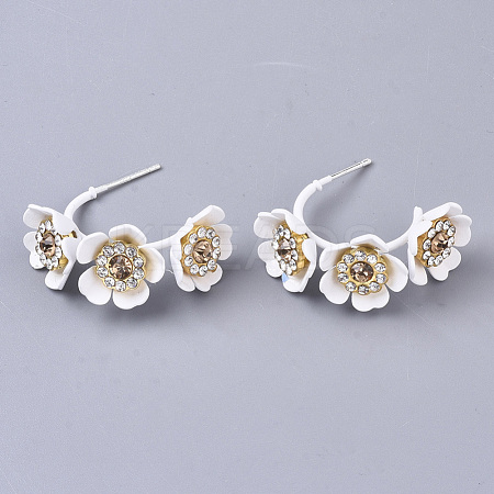 Spray Painted Eco-Friendly Iron Stud Earrings IFIN-R242-09E-NR-1