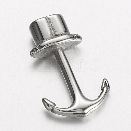 Non-Tarnish 304 Stainless Steel Anchor Hook Clasps LS-STAS-D166-98P-1