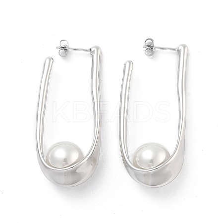 304 Stainless Steel Stud Earrings EJEW-K281-17P-1
