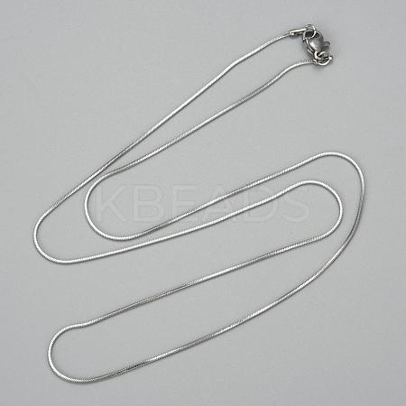 304 Stainless Steel Square Snake Chains Necklaces NJEW-P170-01P-05-1