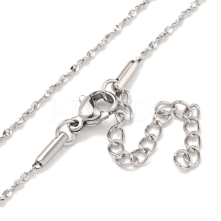Non-Tarnish 304 Stainless Steel Serpentine Chain Necklaces LS-NJEW-R266-07P-1