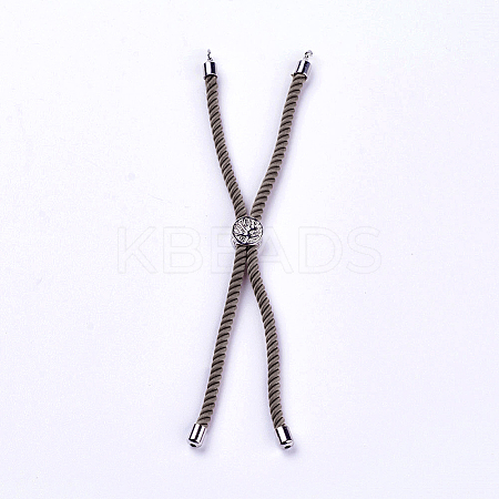 Nylon Twisted Cord Bracelet Making MAK-F018-12P-RS-1