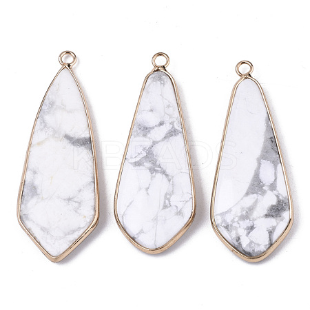 Natural Howlite Pendants G-S359-108H-1